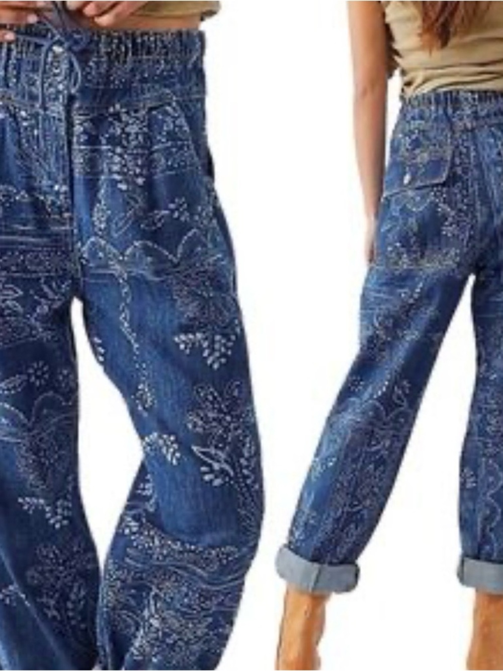 Free People Mixed Up Utility High Rise Jeans, women’s S